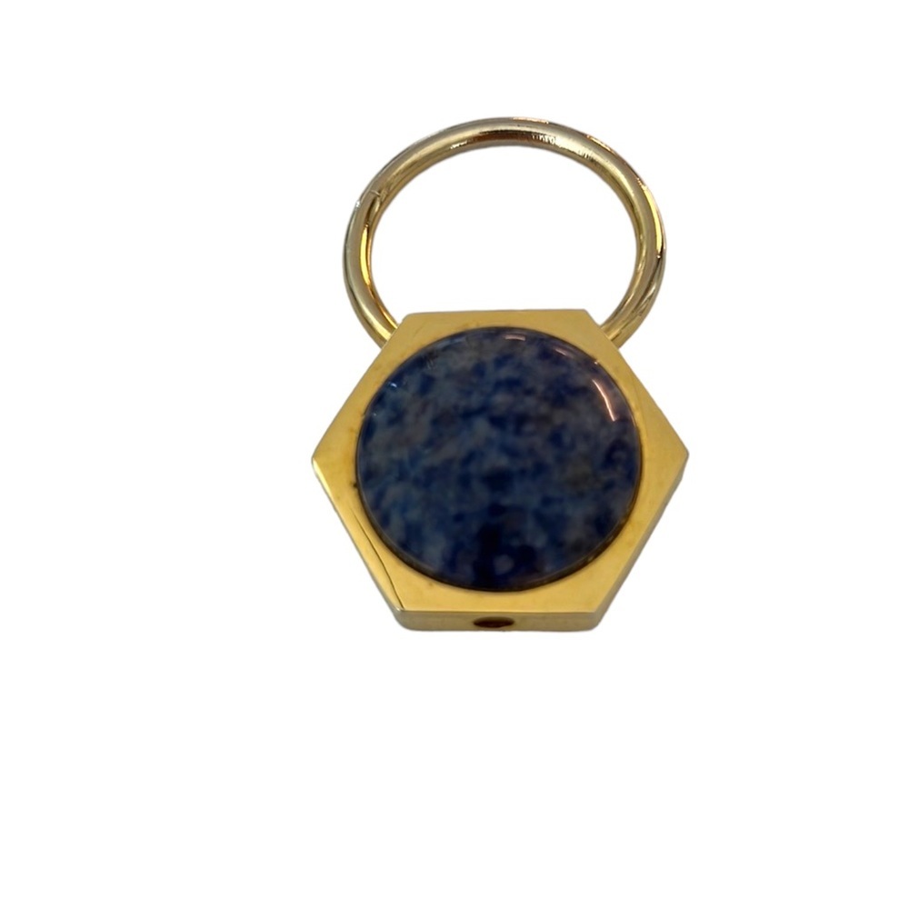 Vintage key ring key holder with beautiful blue stone​